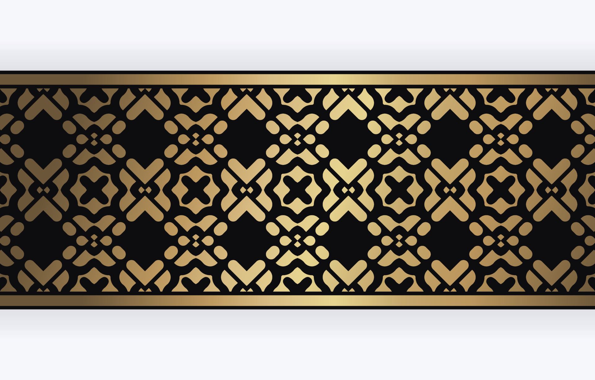 Free Vector, Golden ornamental border