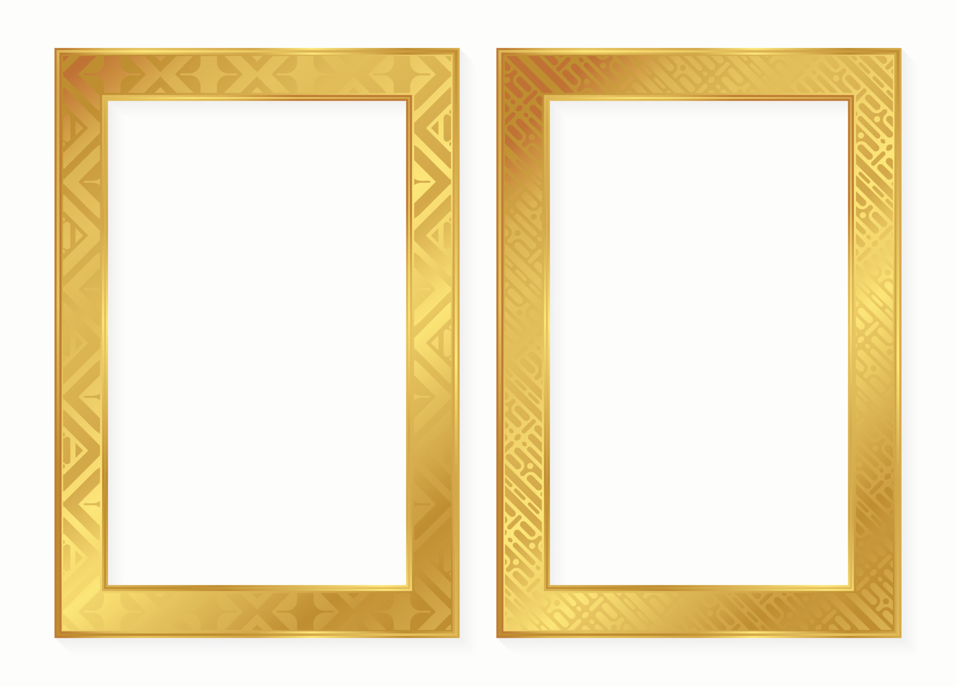 Gold decorative frame design set 5939751 Vector Art at Vecteezy