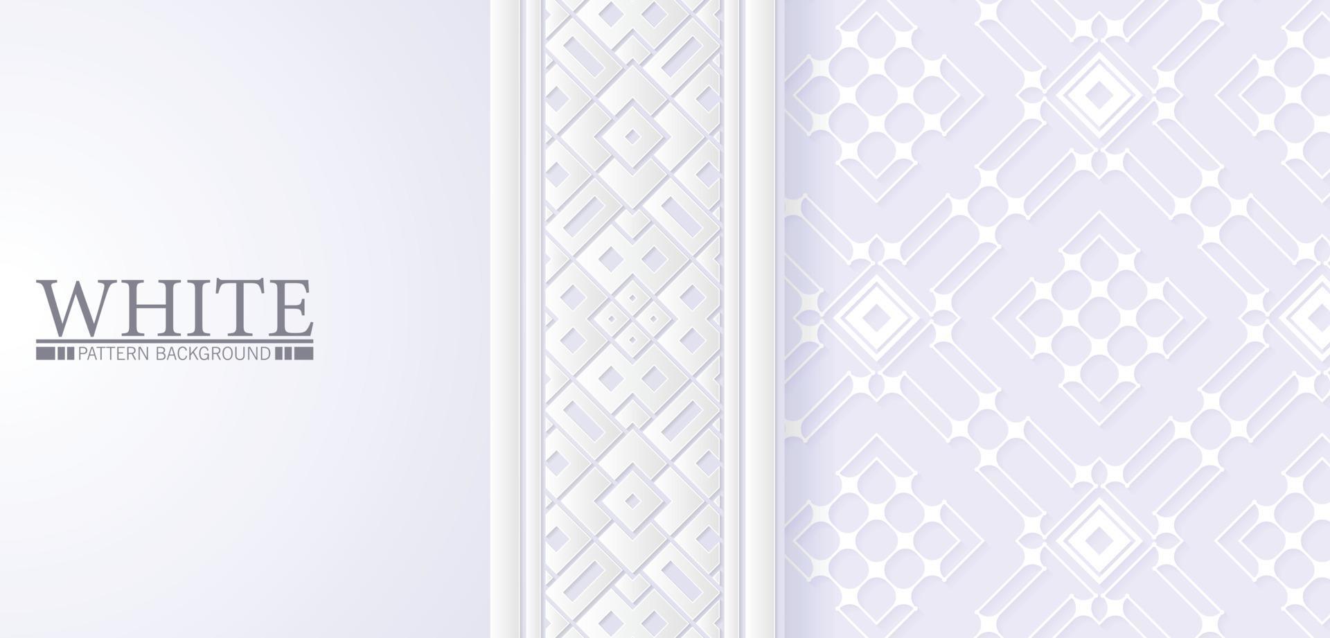 Elegant white background with border pattern vector