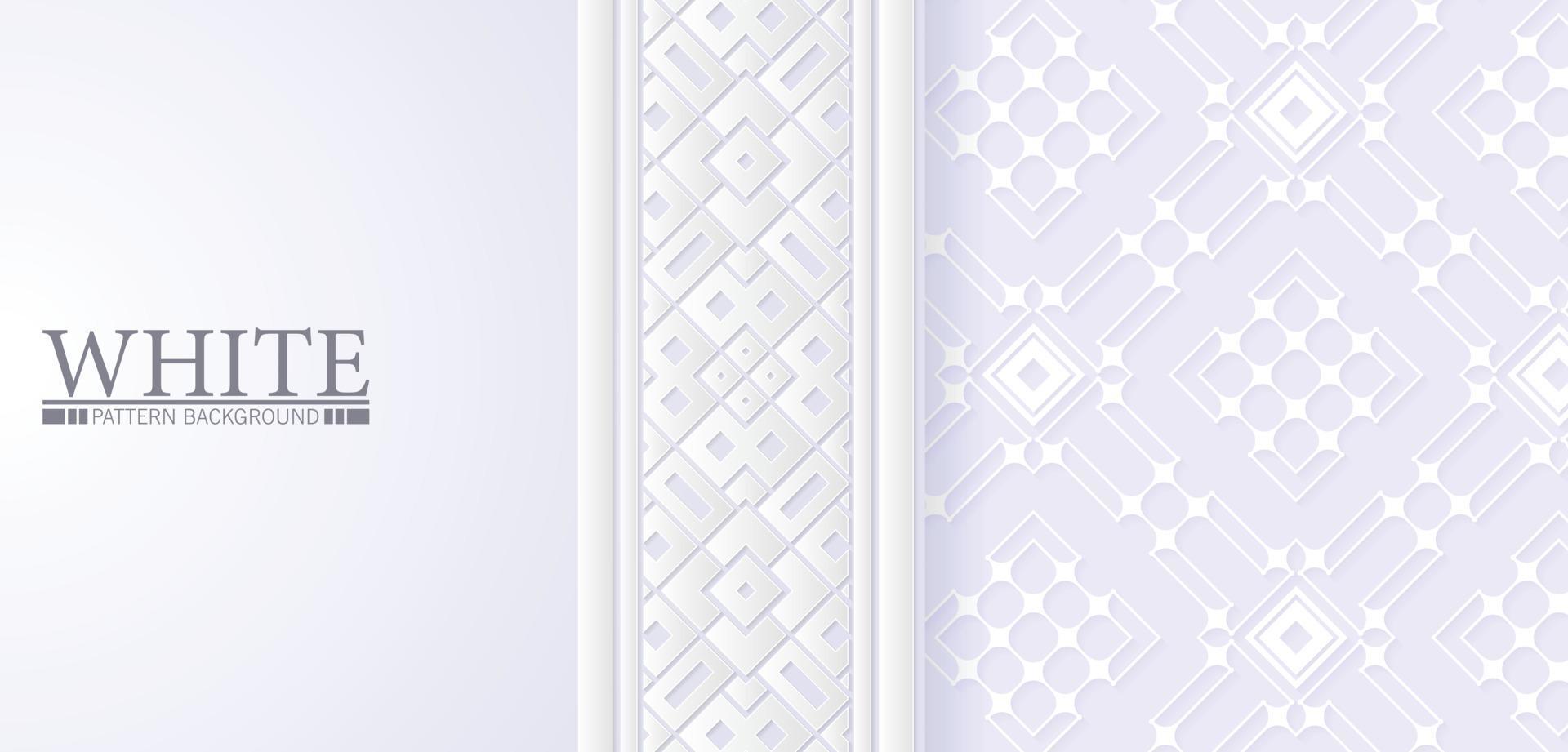 elegante fondo blanco con patrón de borde vector