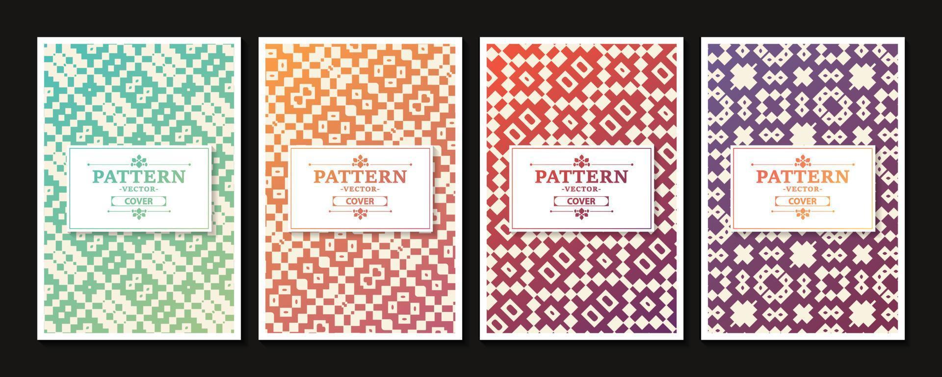 gradient geometric pattern cover design vector