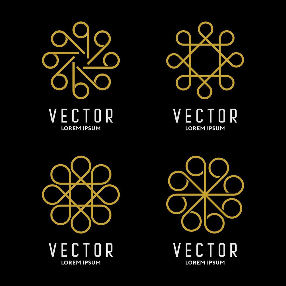 Abstract Linear Logo Design Vector