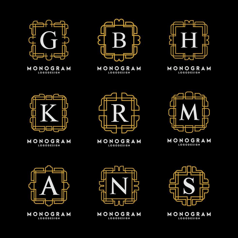 Monogram Logo Design Vector Set