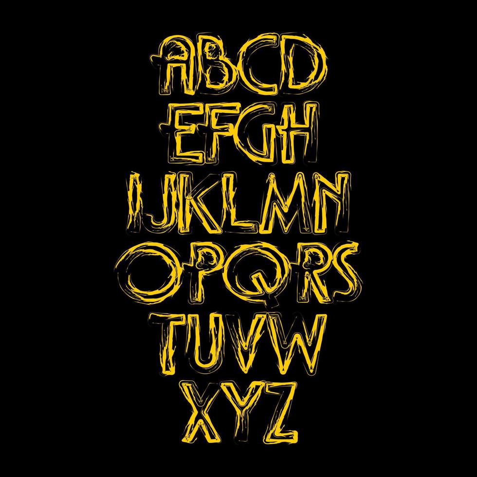 Hand Drawn Alphabet Vector