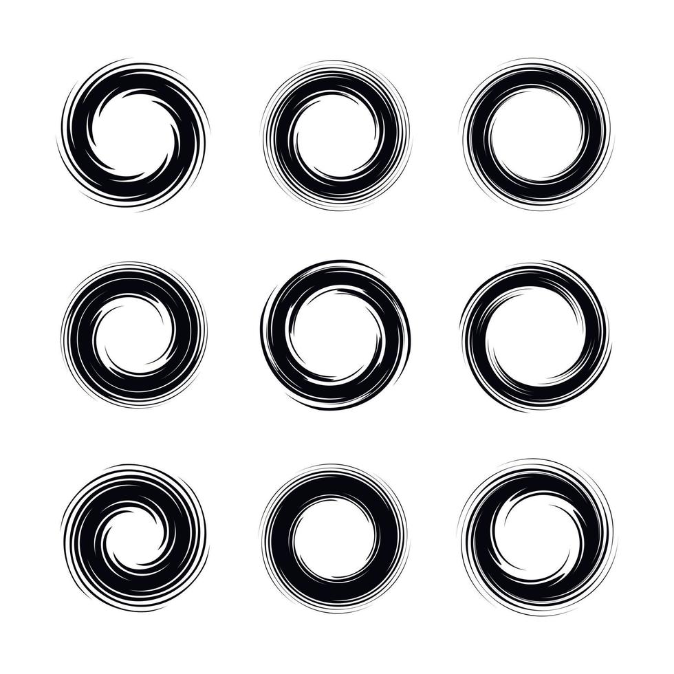 Abstract Round Circular Design Element Set vector