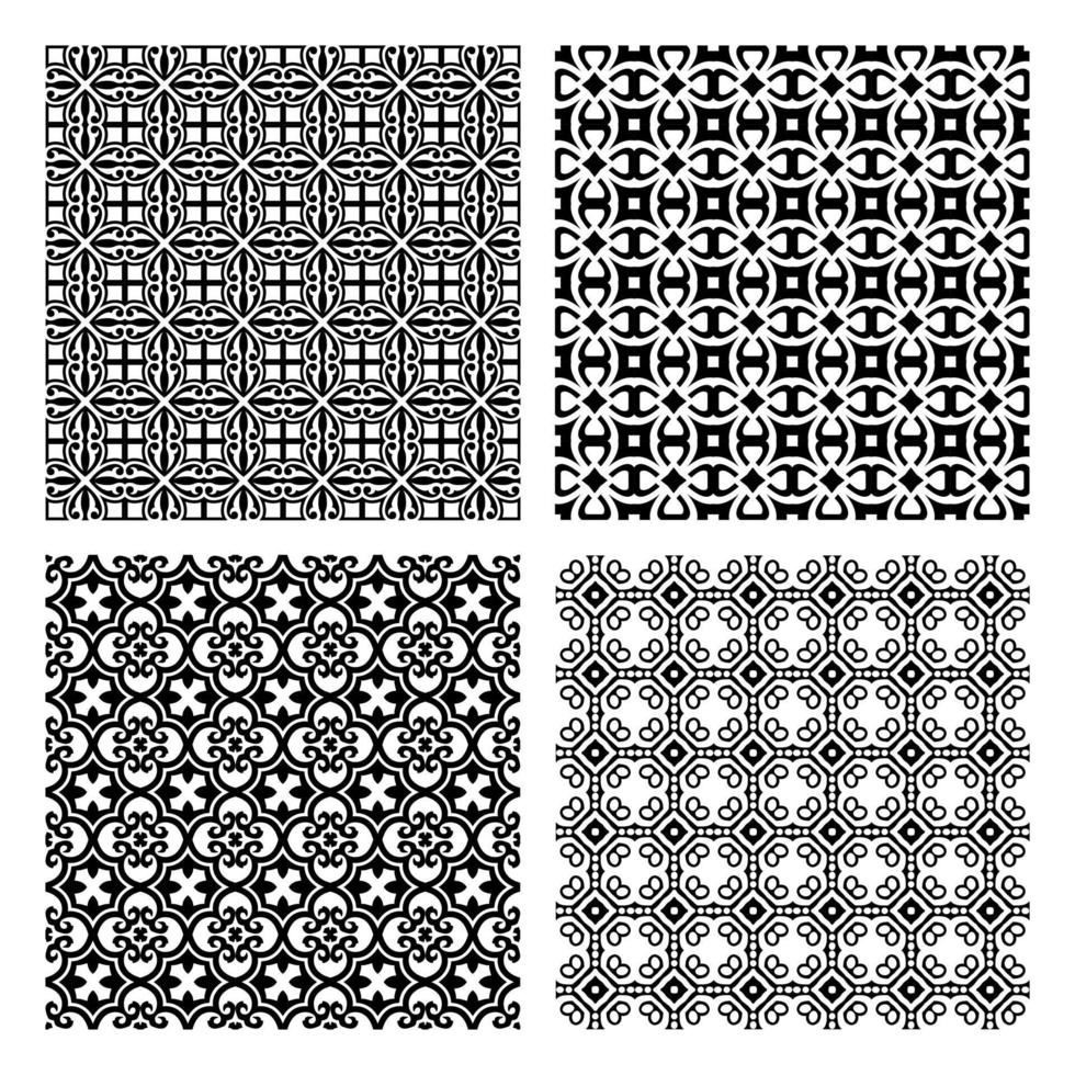 Classic Ornamental Seamless Pattern Vector Set