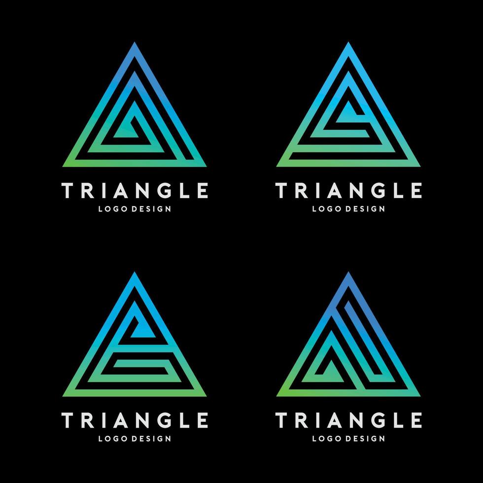 Triangle Logo Template Vector Set