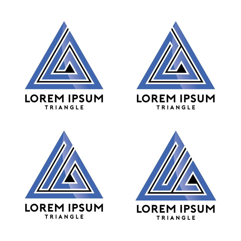 vector de diseño de logotipo de línea de triángulo