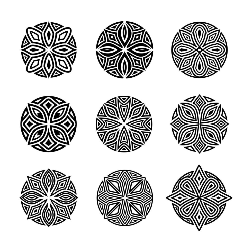 Round Ornament Vector Set