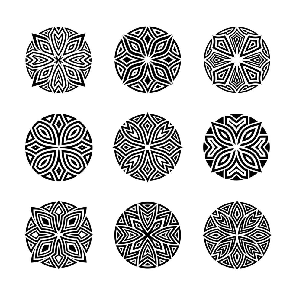 Artistic Decorative Round Vector Set