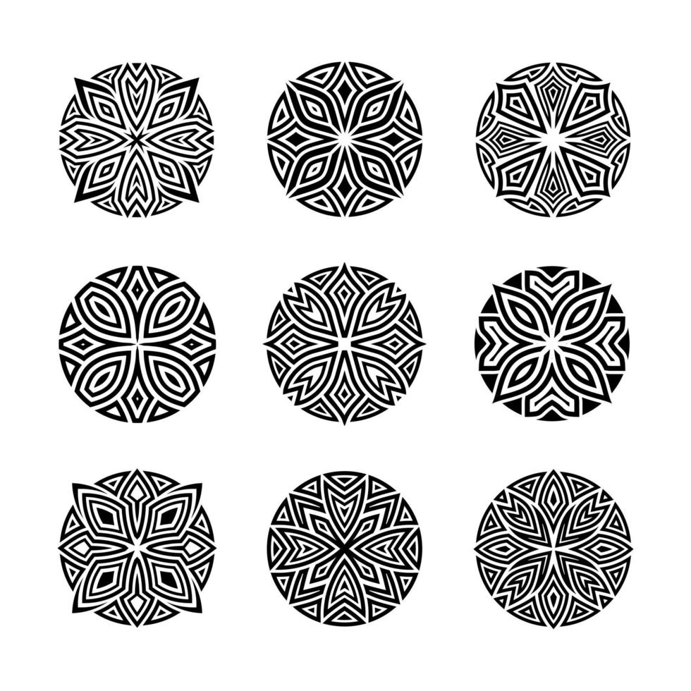 Artistic Decorative Round Vector Set