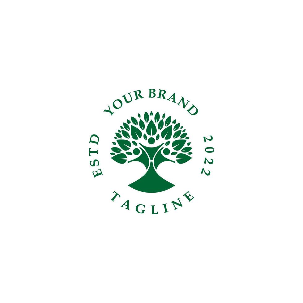 tree union logo with green color vector