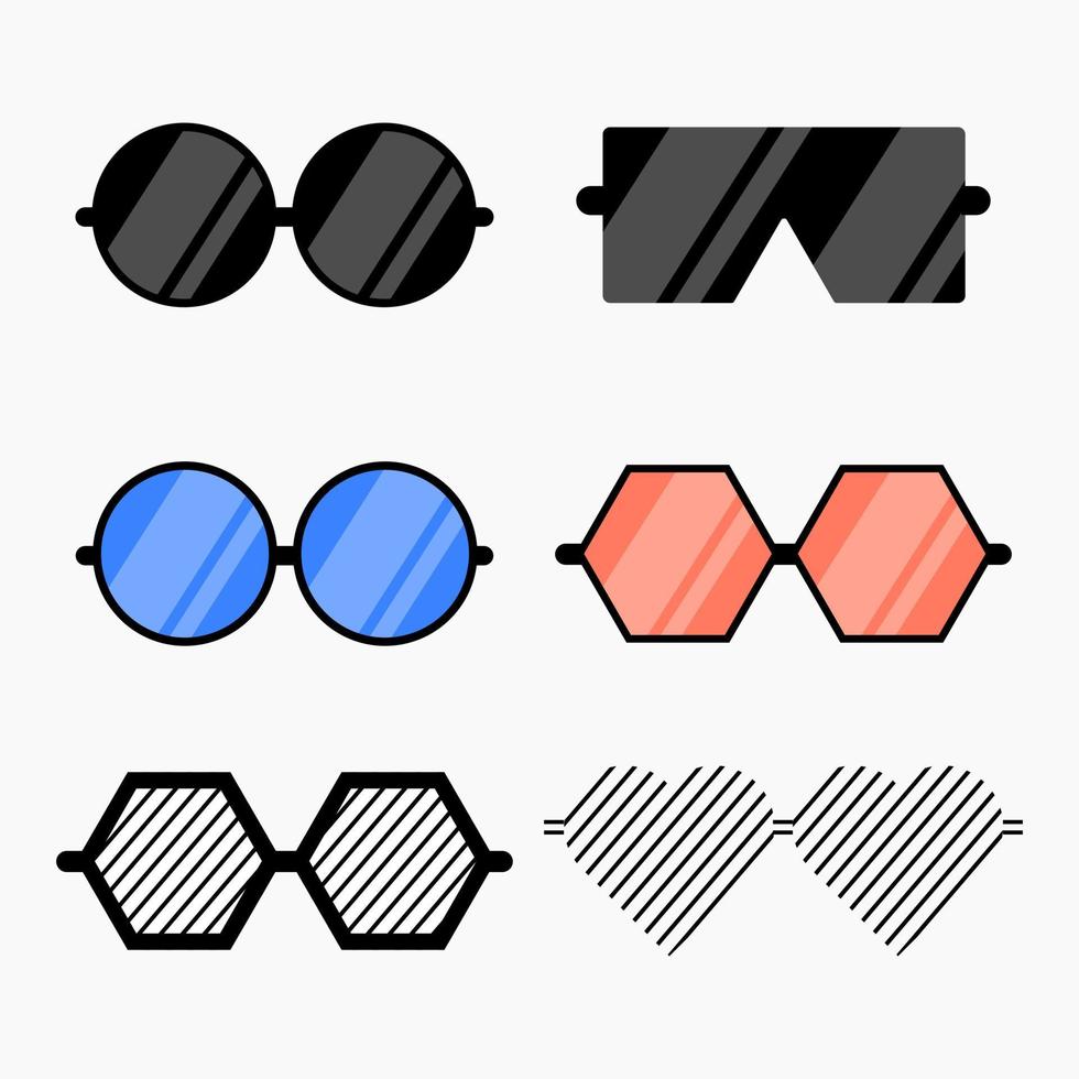 diseño de conjunto de gafas vector