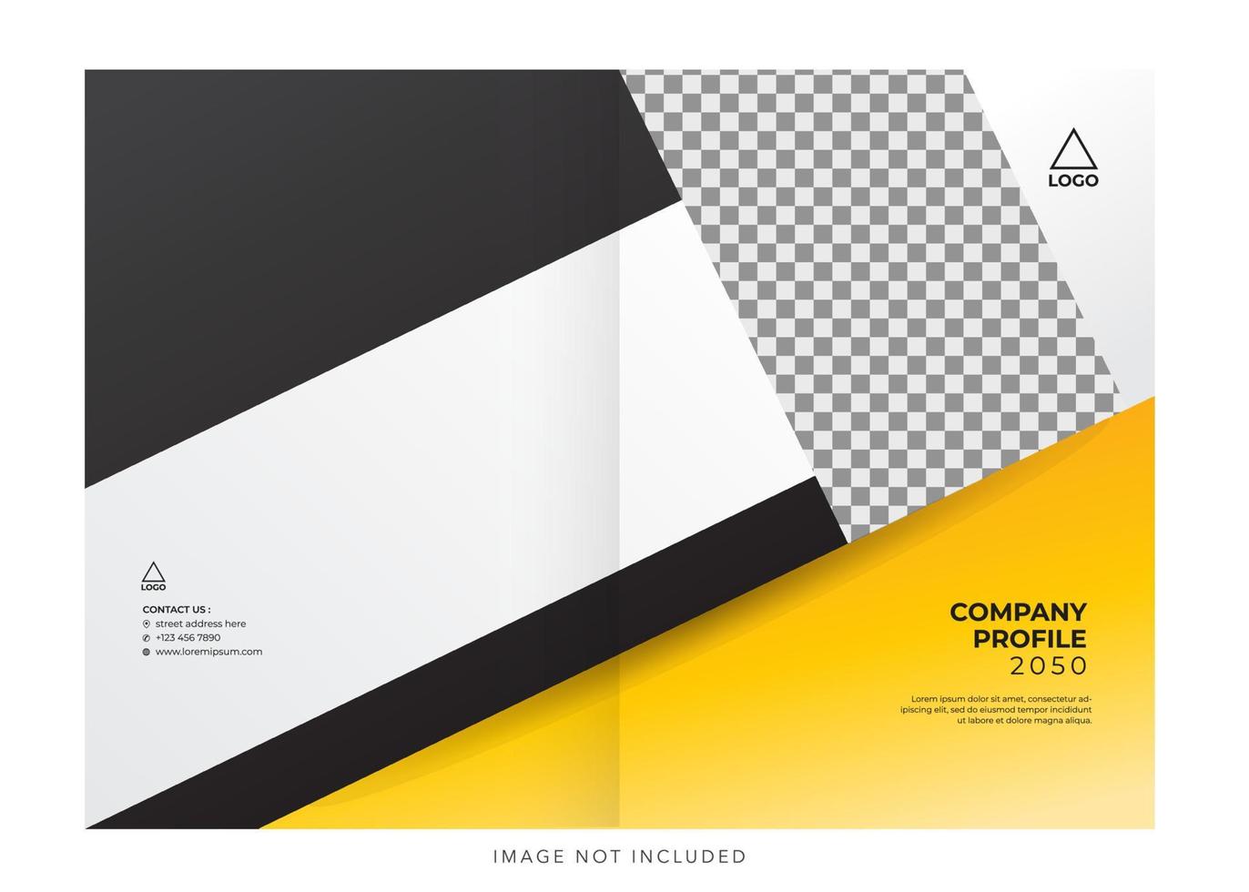 corporate company profile, annual report cover vector