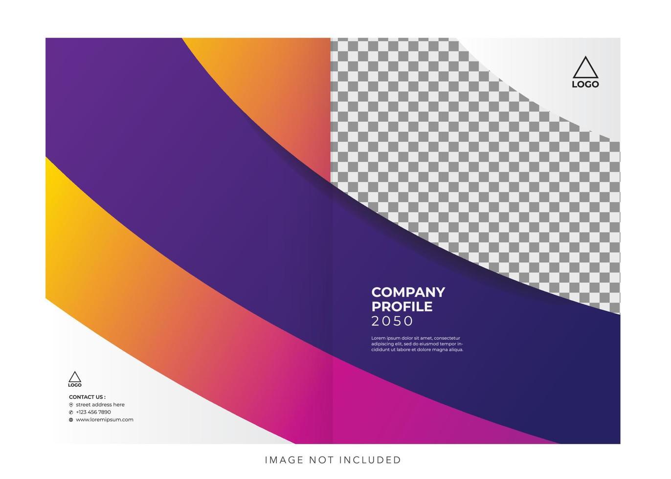 corporate company profile, annual report cover vector
