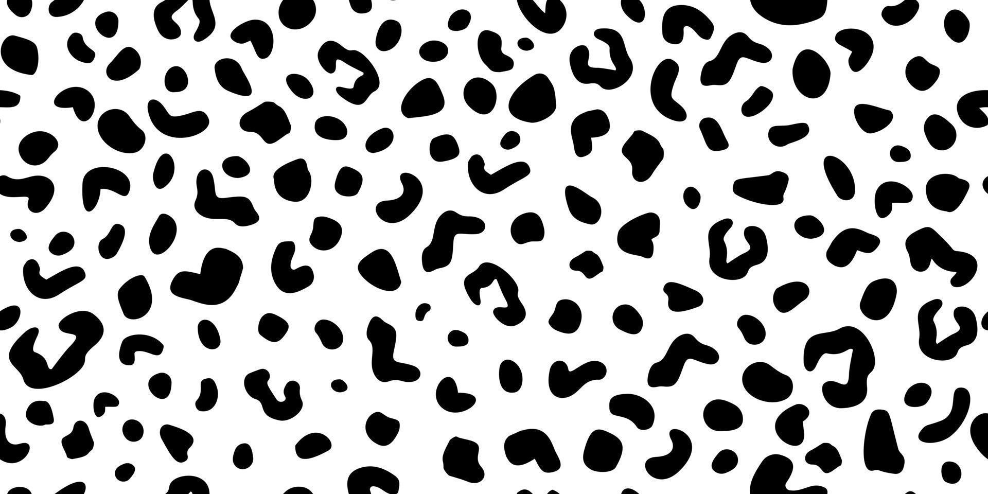 Leopard skin seamless pattern. Retro savannah animals in engraving style. vector