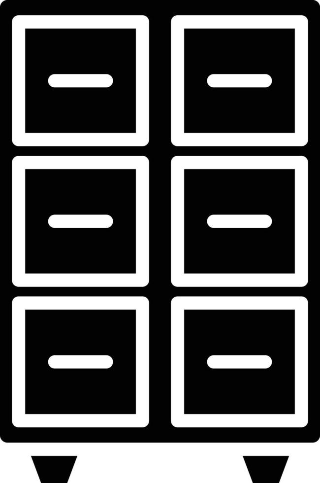 Filing Cabinet Icon Style vector