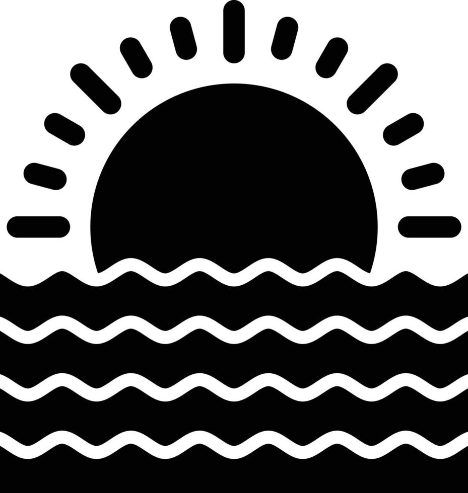 Sunset Icon Style vector