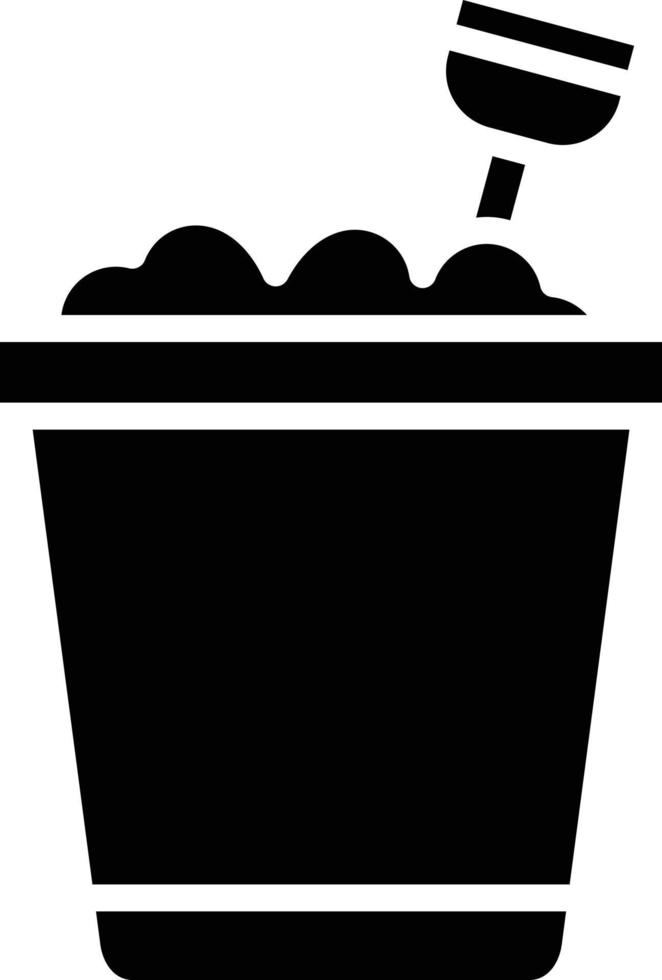 Sand Bucket Icon Style vector