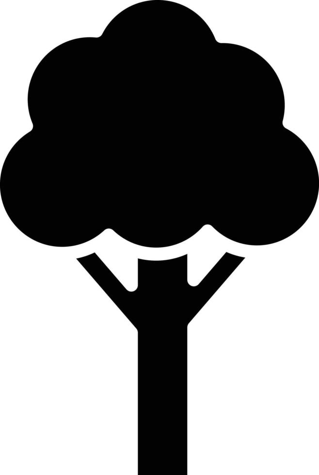 estilo de icono de árbol vector