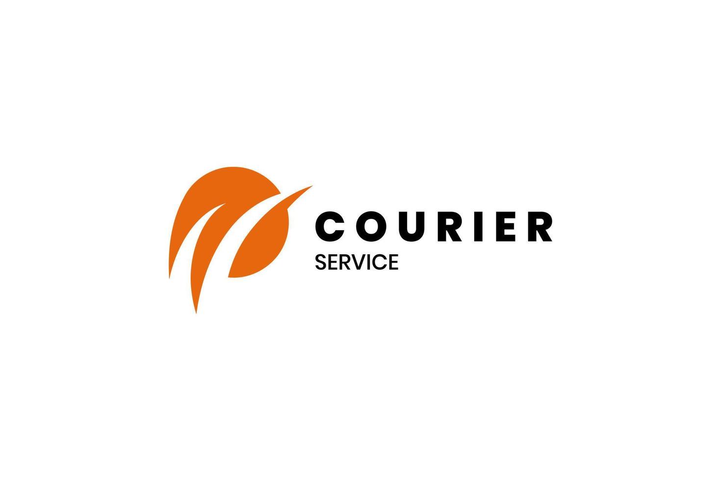 Delivery service logo for courier company vector