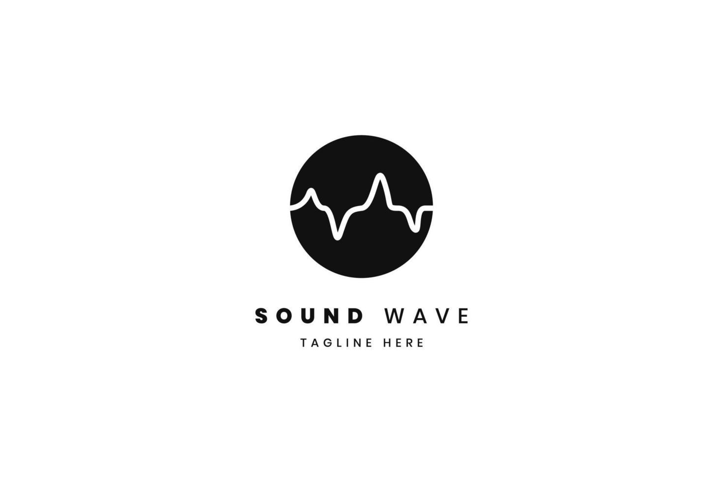 Sound wave logo design vector