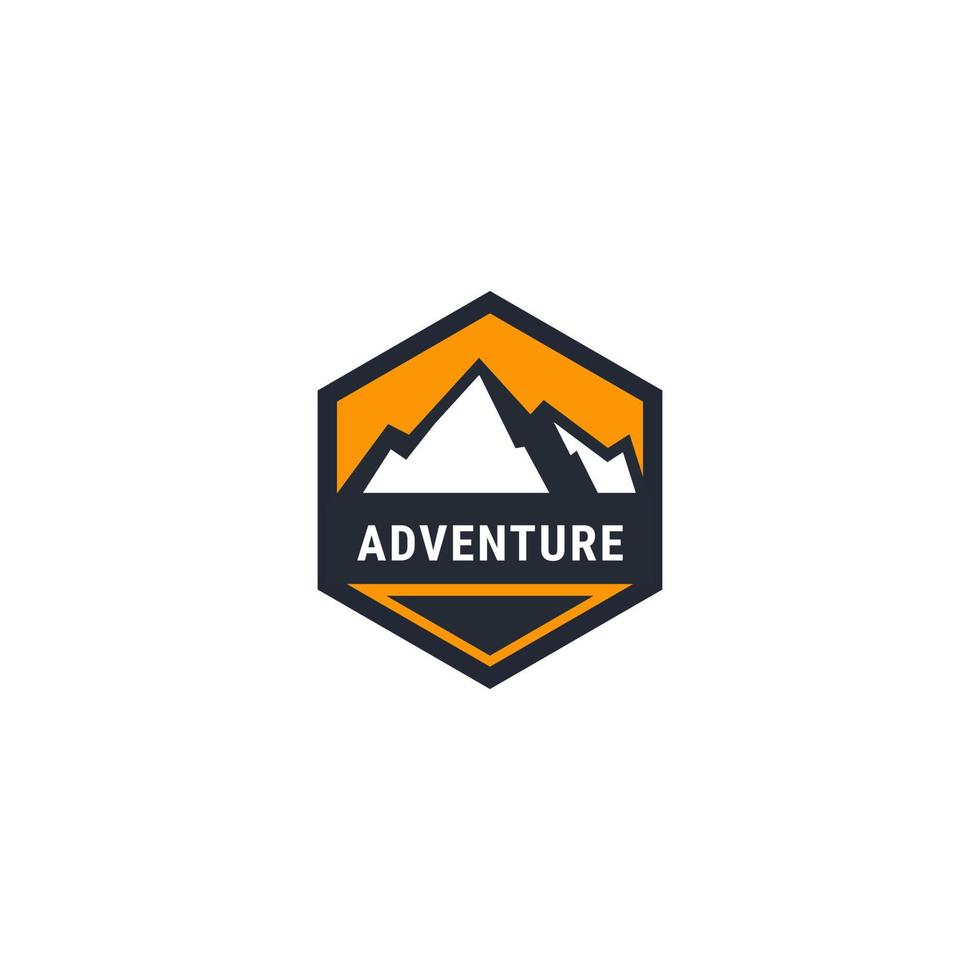 Adventure badge logo design vector