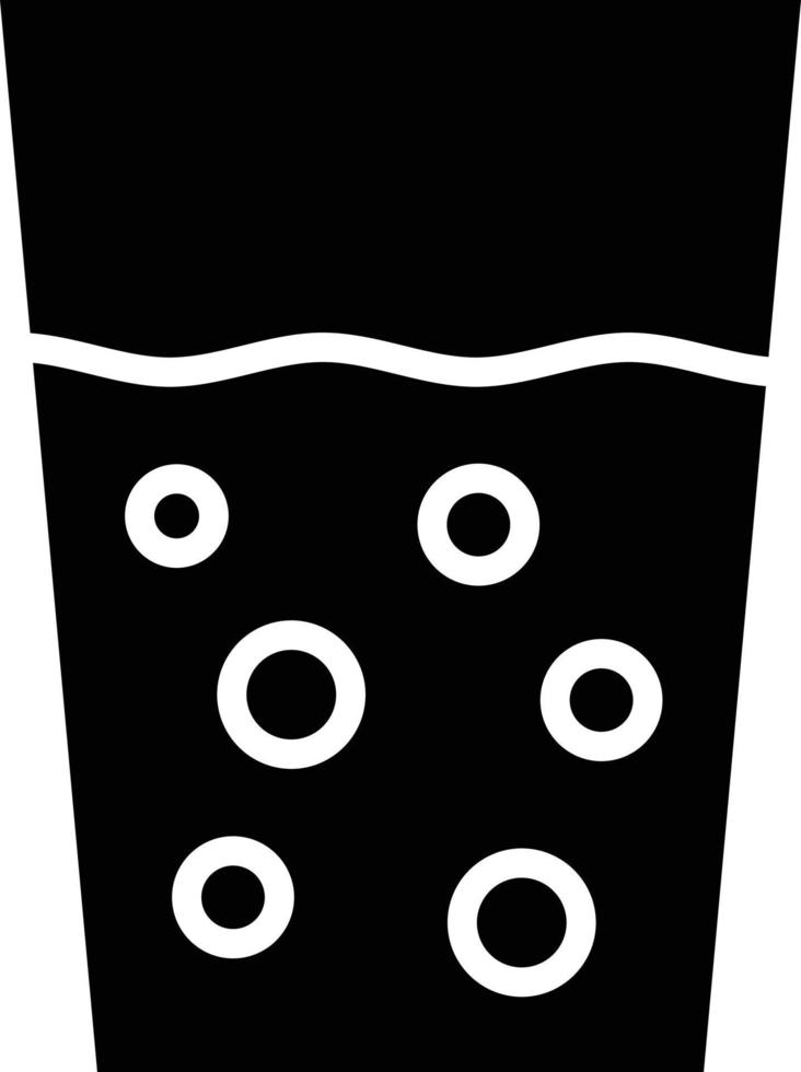 estilo de icono de vaso de agua vector