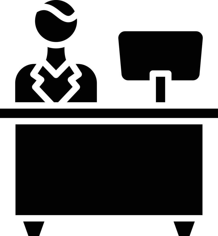 Reception Desk Icon Style vector