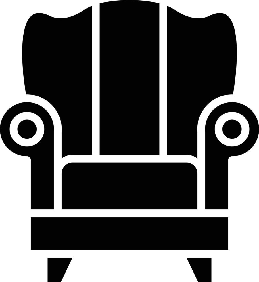 estilo de icono de sillón vector