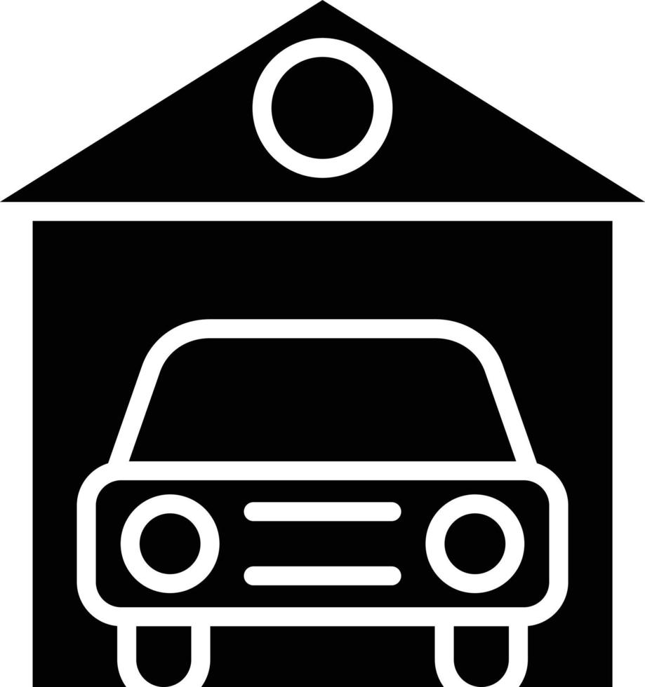 estilo de icono de garaje de coche vector