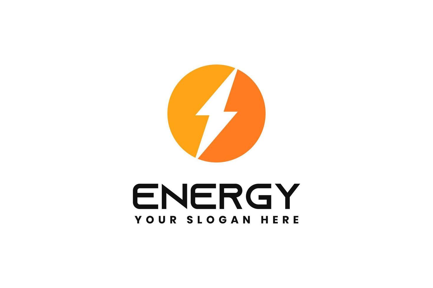Flash thunderbolt energy logo design vector