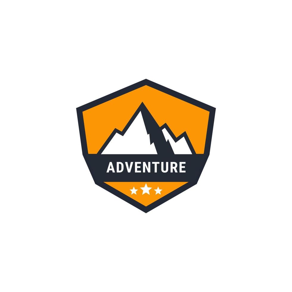 vector de diseño de logotipo de insignia de aventura