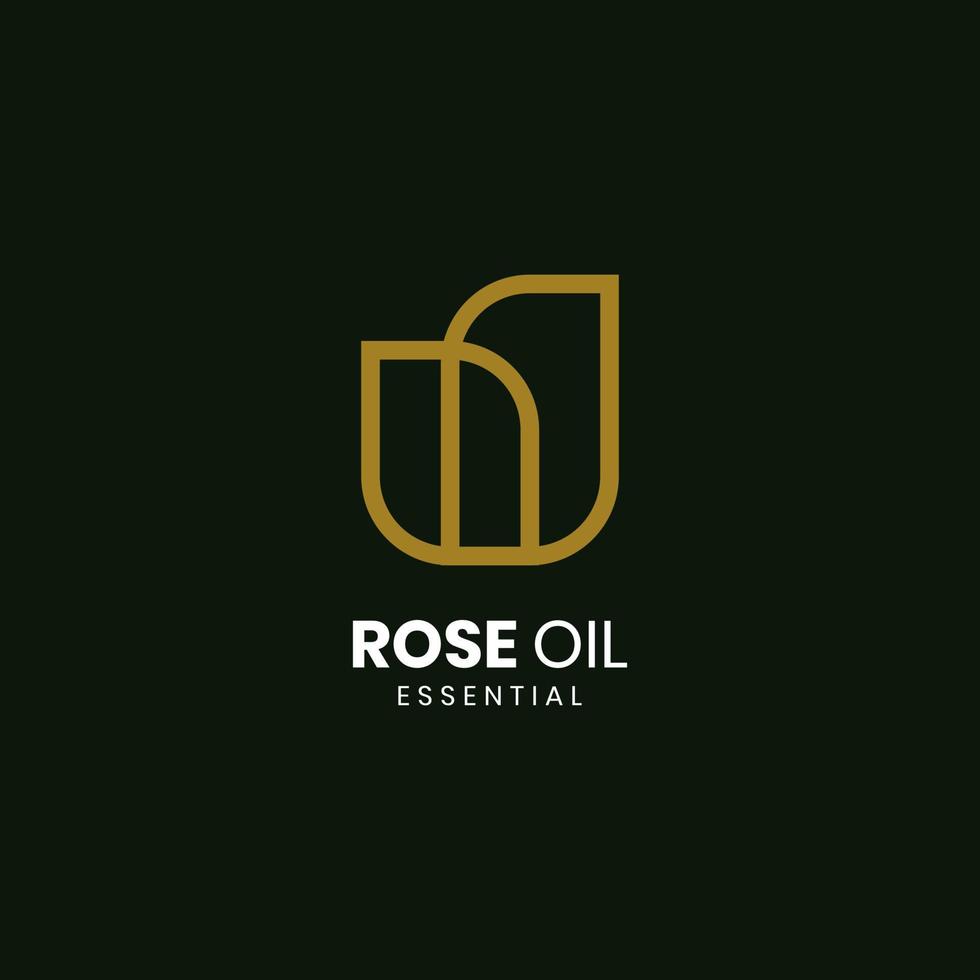 File Rose oil logo template with unique concept vector