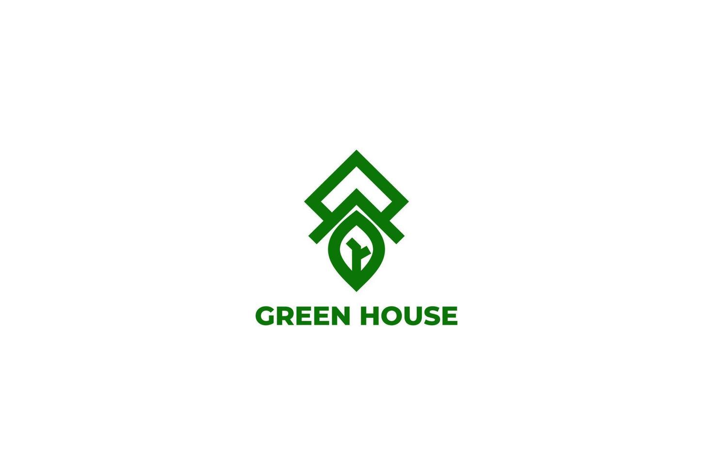 vector de diseño de logotipo de casa verde