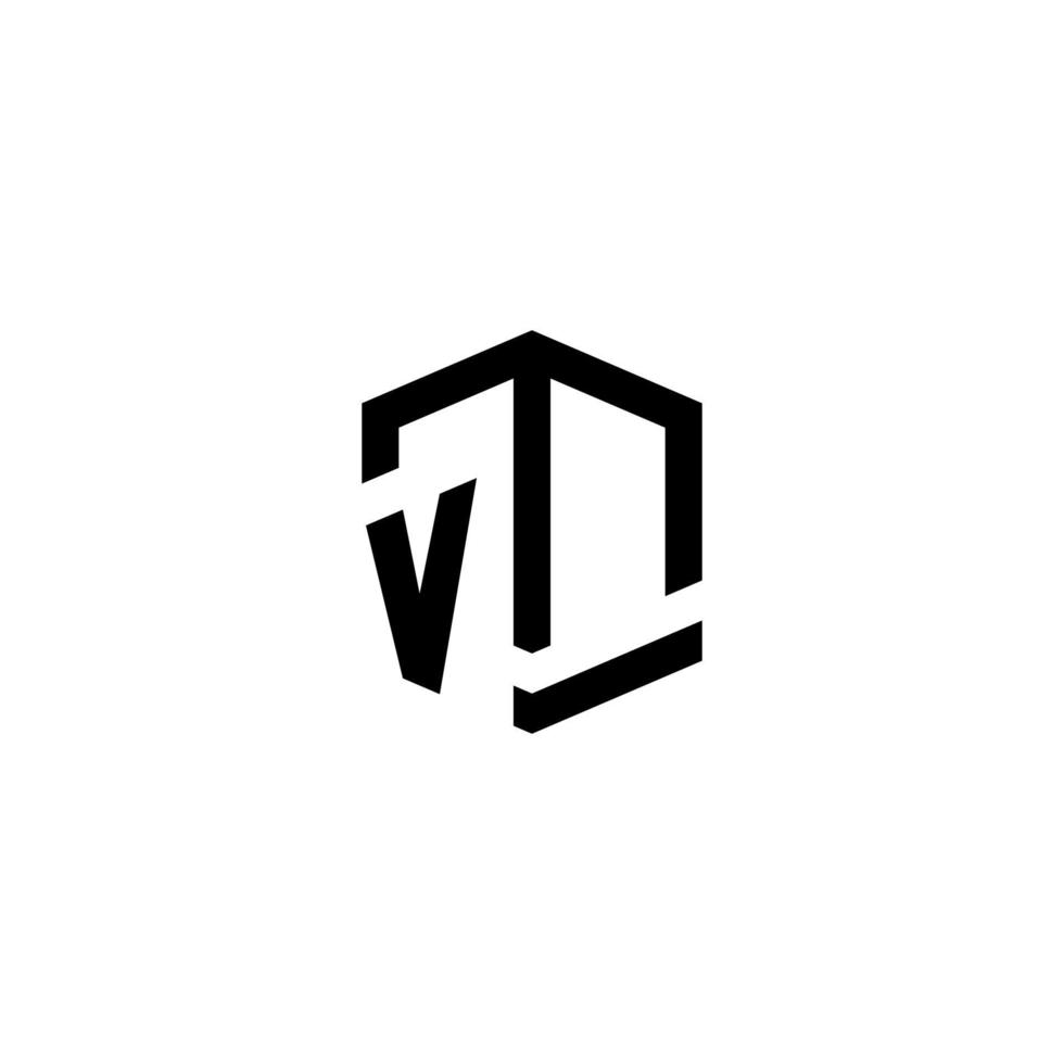 diseño de logotipo de letra inicial vm vector