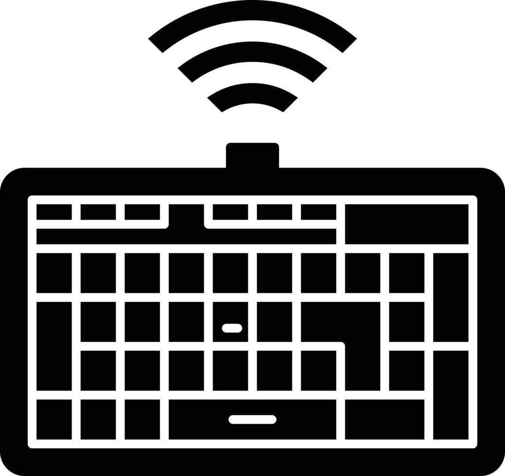 Wireless Keyboard Icon Style vector