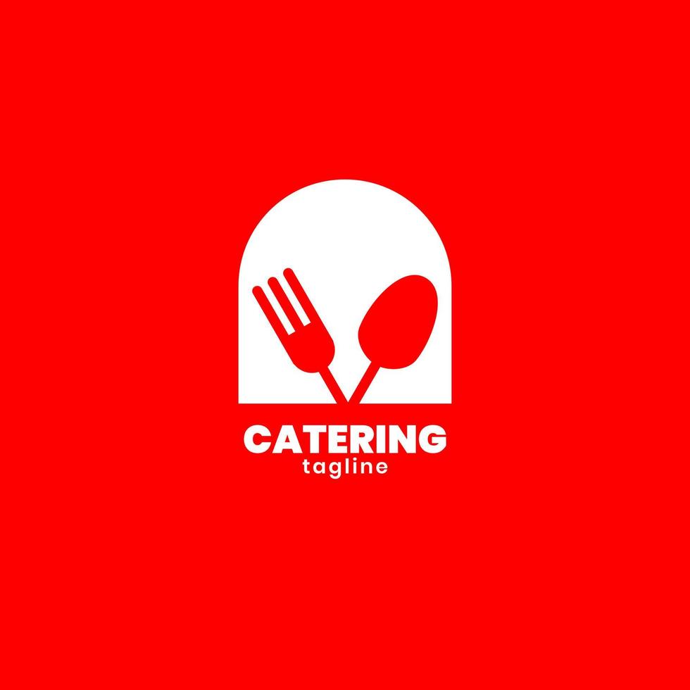 vector de diseño de logotipo de comida de catering