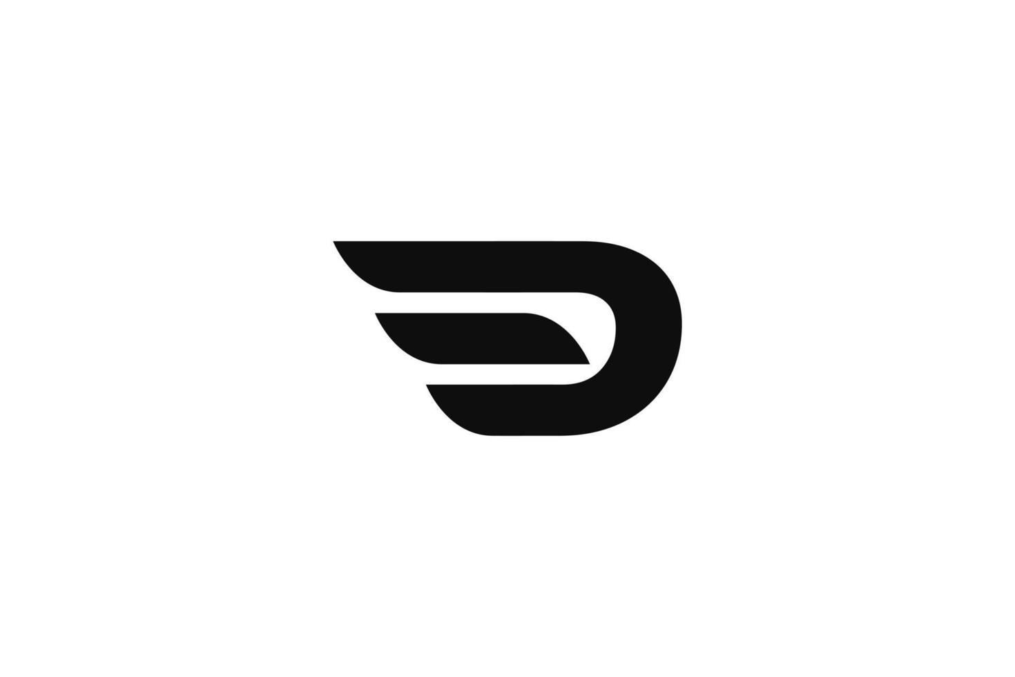 Initial letter wing logo design vector