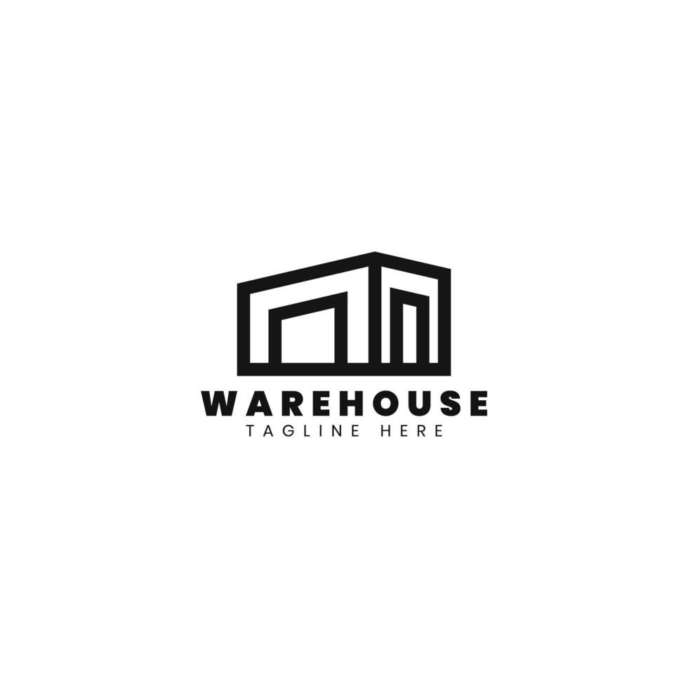 Warehouse icon logo design vector template