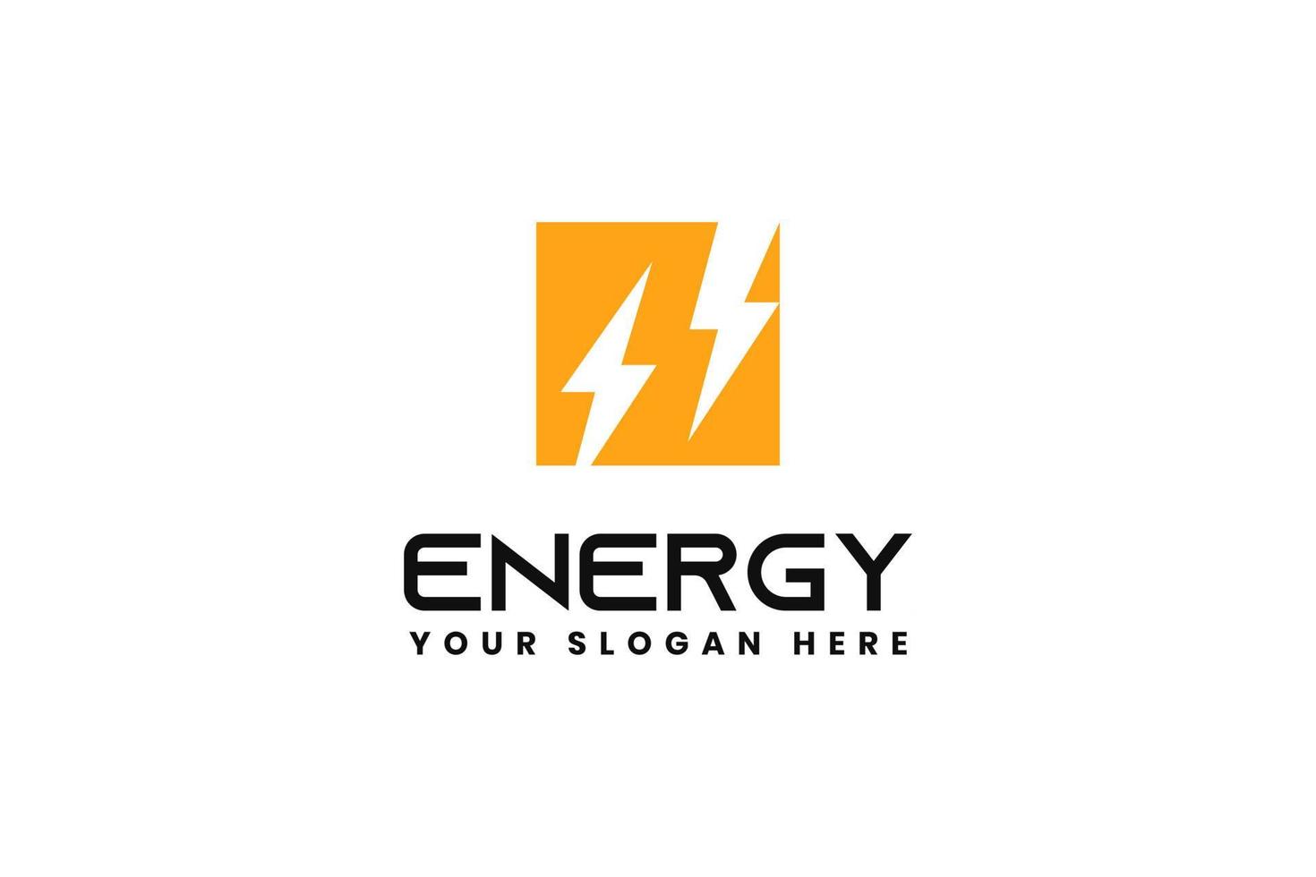 Flash thunderbolt energy logo design vector