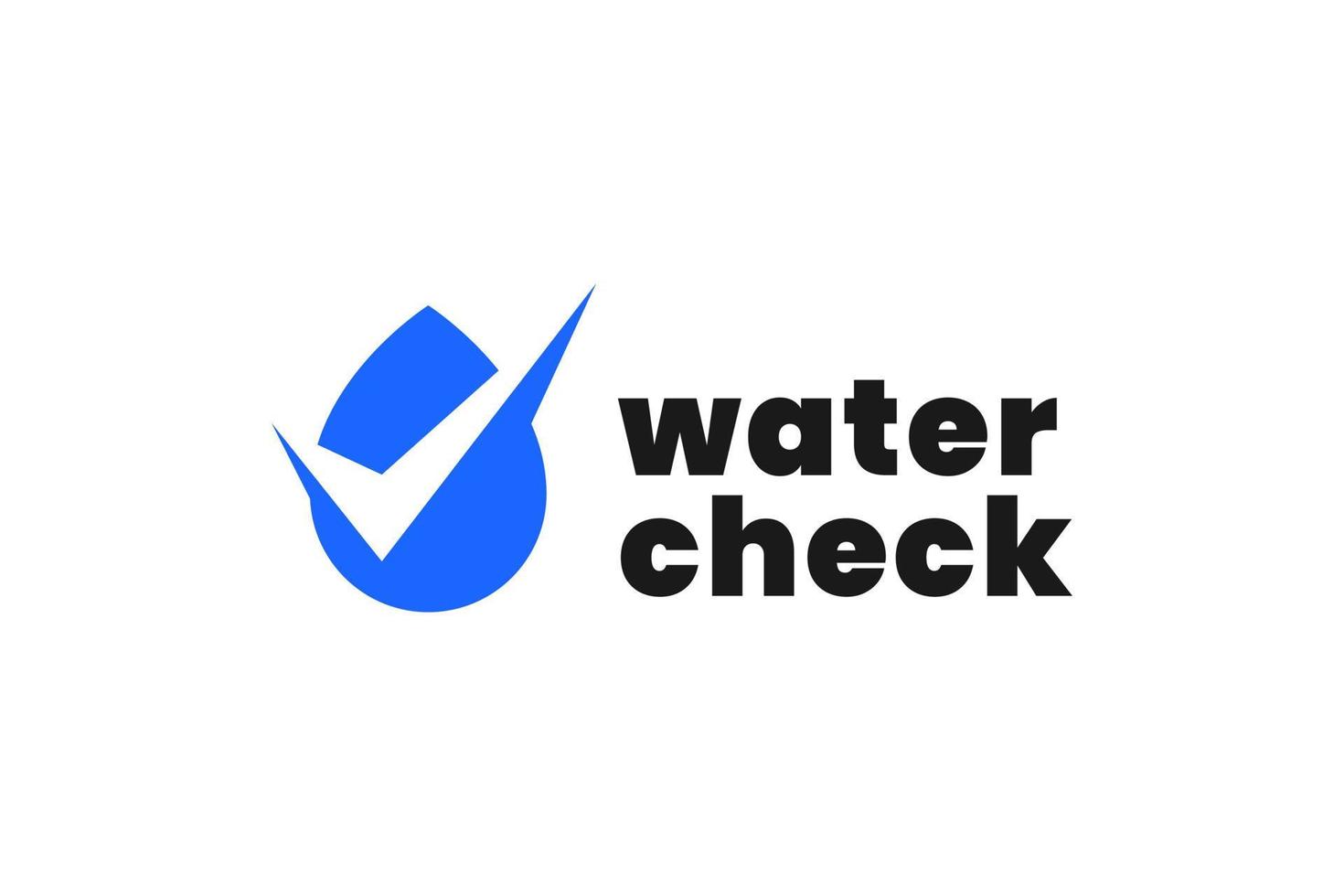 Water check logo design vector