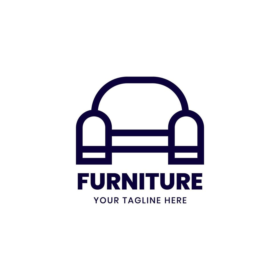 Modern interior and furniture logo design vector