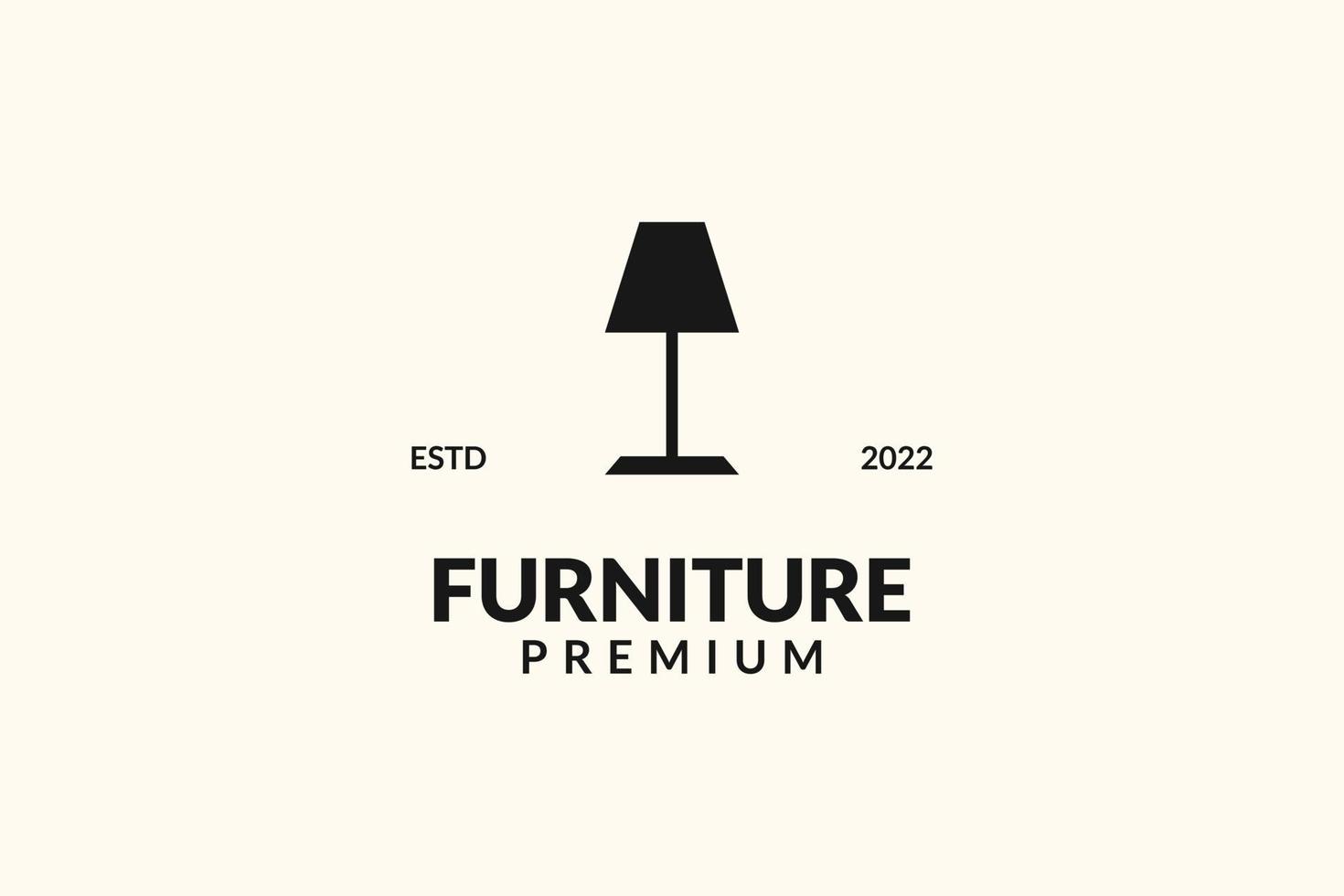 Furniture logo design interior for business vector