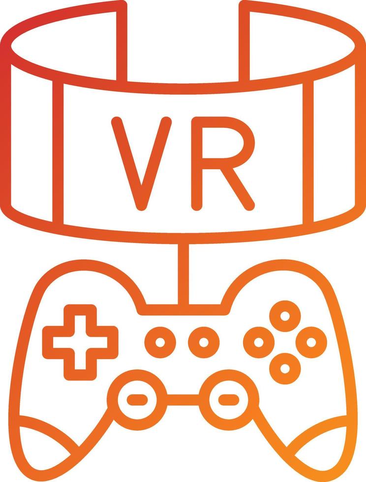 estilo de icono de juego vr vector