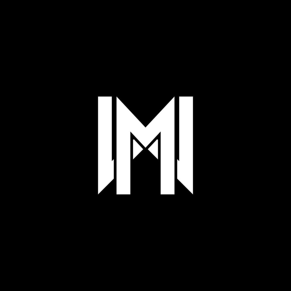 WM or W M letter logotype vector