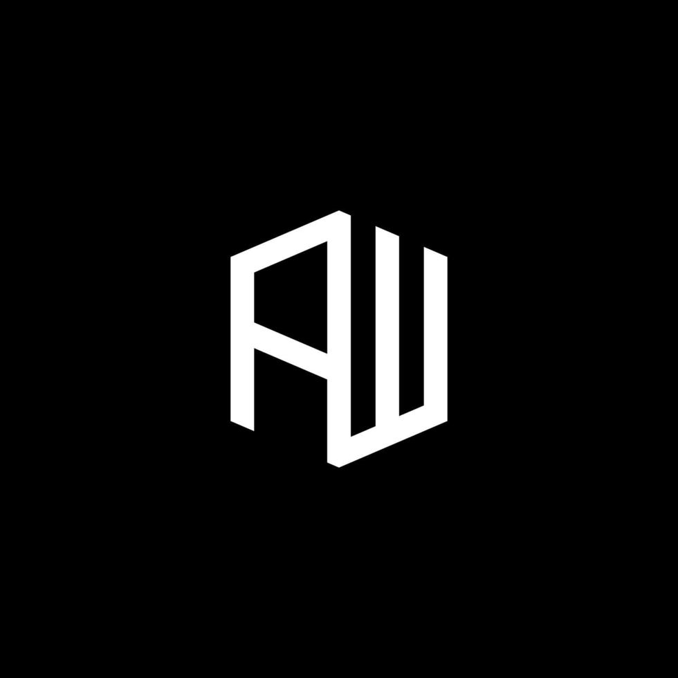 AW Logotype design vector