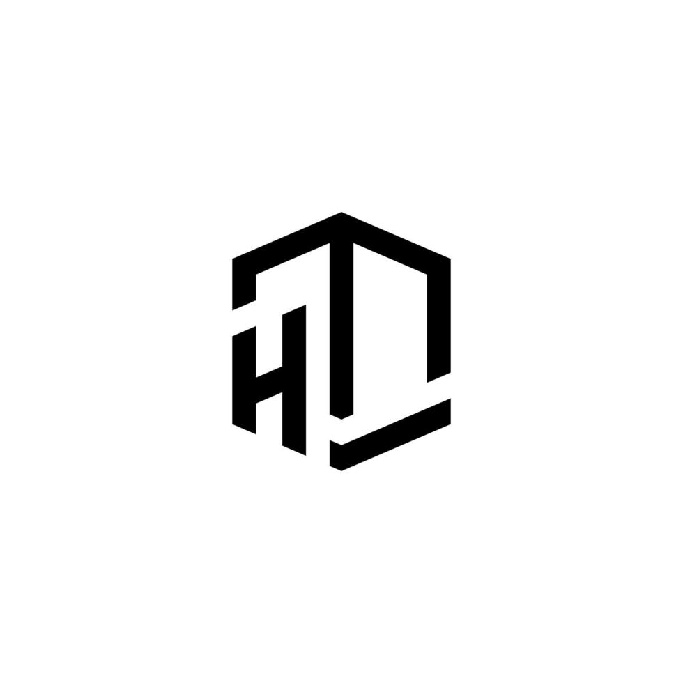 HM initial letter logo design vector