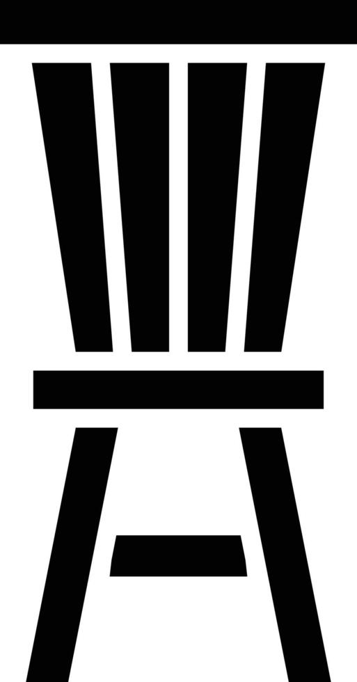estilo de icono de silla vector