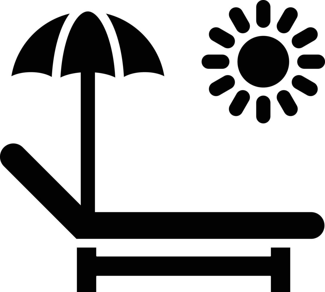 Sun Bed Icon Style vector
